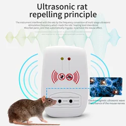 1Pcs Pest Reject Ultrasonic Mosquito Mouse Repeller Electronic Anti Rodent Insect Rats Pest Control Repellent For Home Indoor