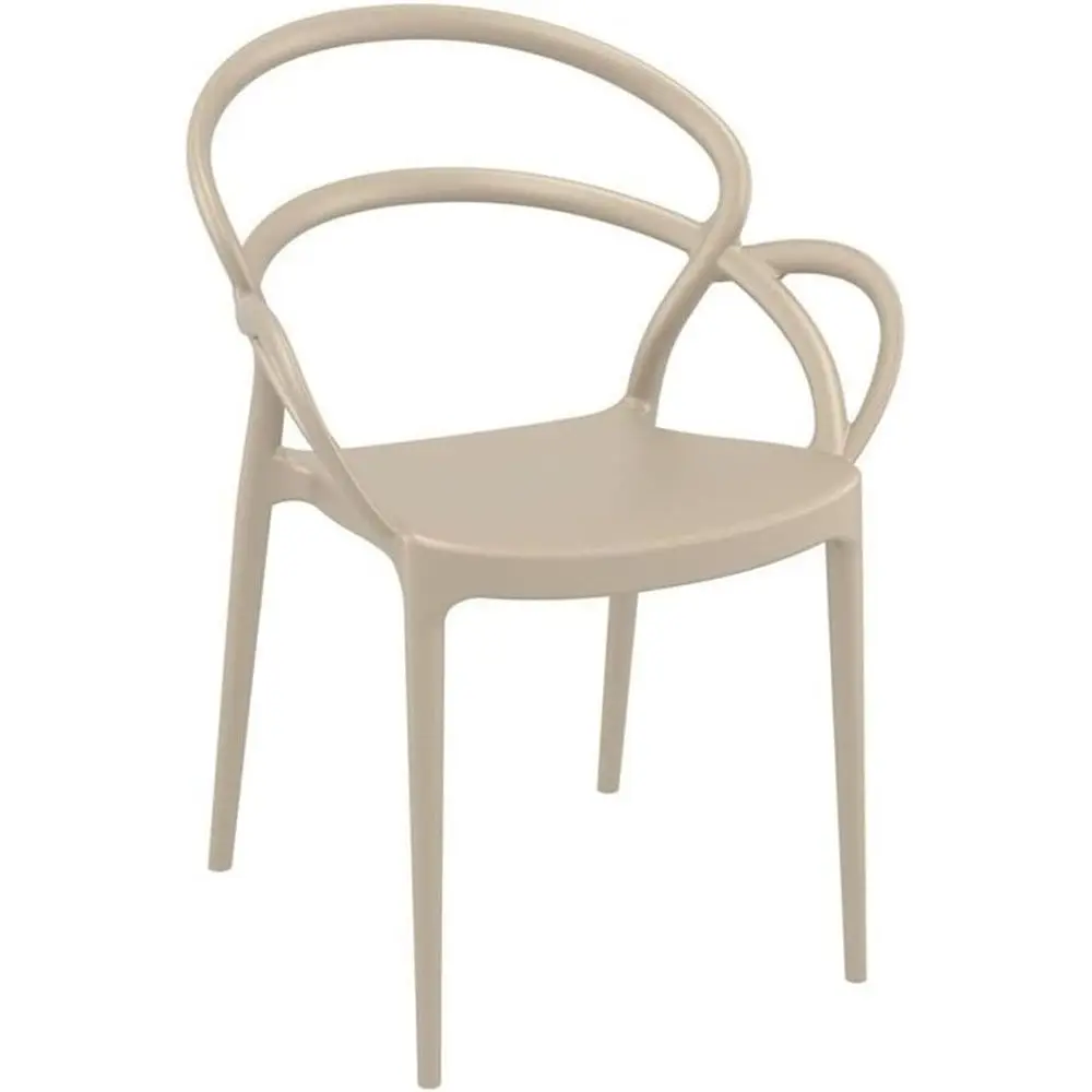 Taupe Dining Armchair Set of 2