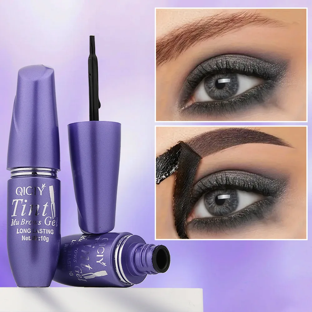 Tatuaje de larga duración, 4 colores, crema de Gel para cejas fácil de despegar, a prueba de manchas, secado rápido, lápiz de cejas impermeable, cosméticos