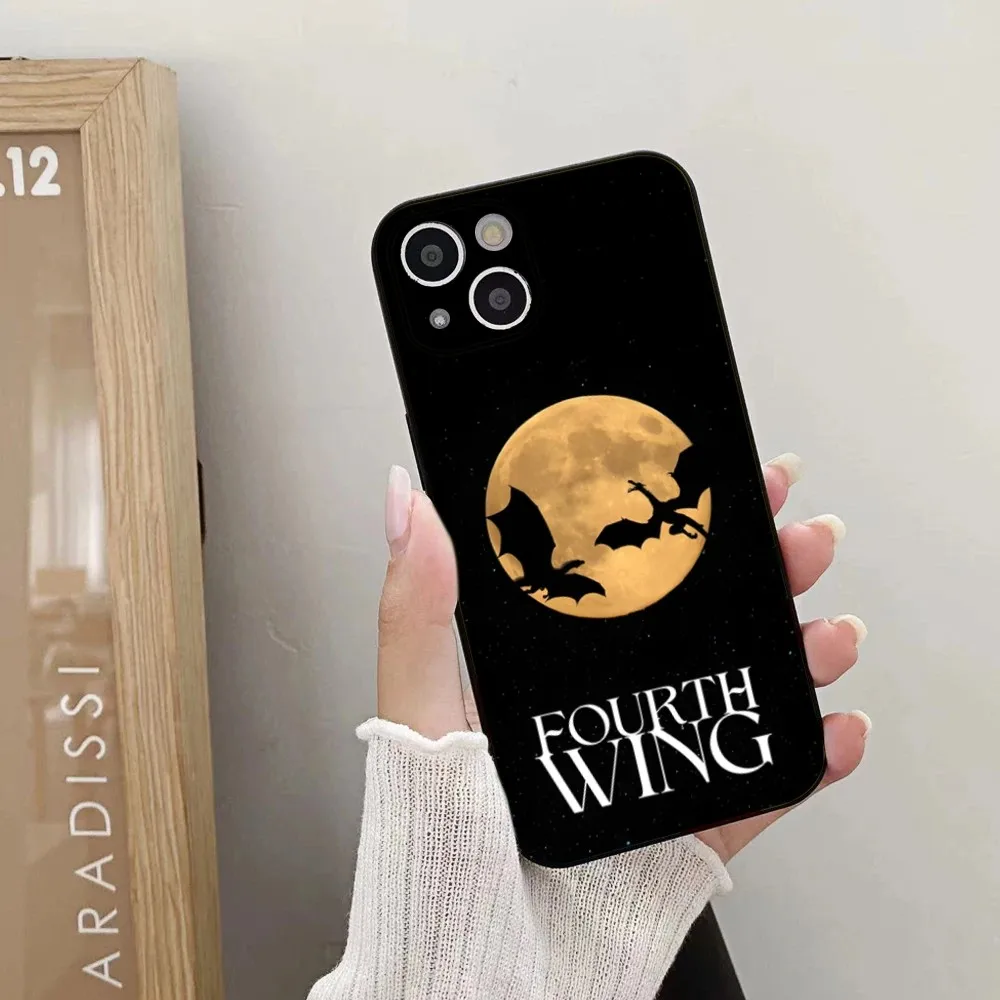 F-Fourth Wing Phone Case For iPhone 15,14,13,12,11 Plus,Pro,Max,XR,XS,X,7,8 Plus,SE,Mini Silicone Soft