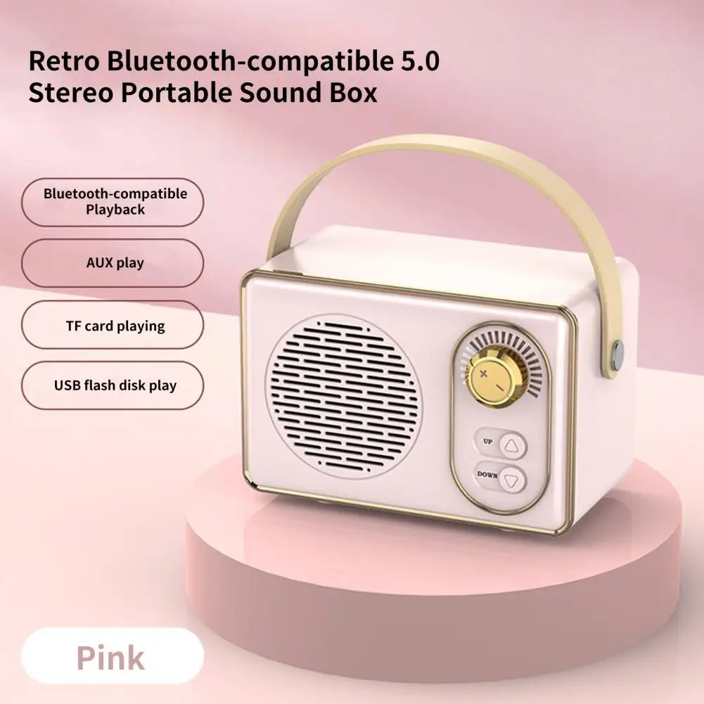 

Useful 360 Degree Surround Sound Rechargeable Bluetooth-compatible 5.0 Subwoofer Travel Music Player Home Improvement