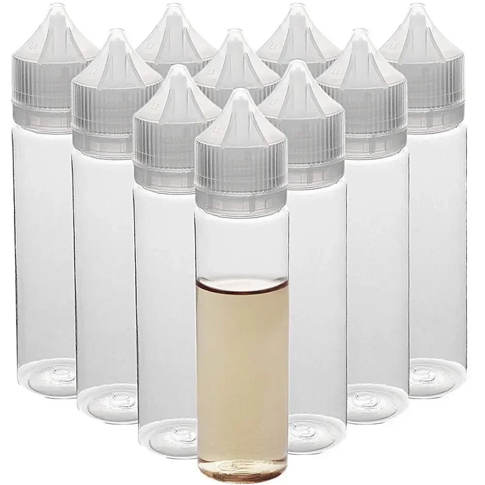 50PCS 30/60ml Empty Plastic Dropper Bottles E Liquid Eye Clear Water Juice Oil Vape Juice Clear Containers PET Chuby