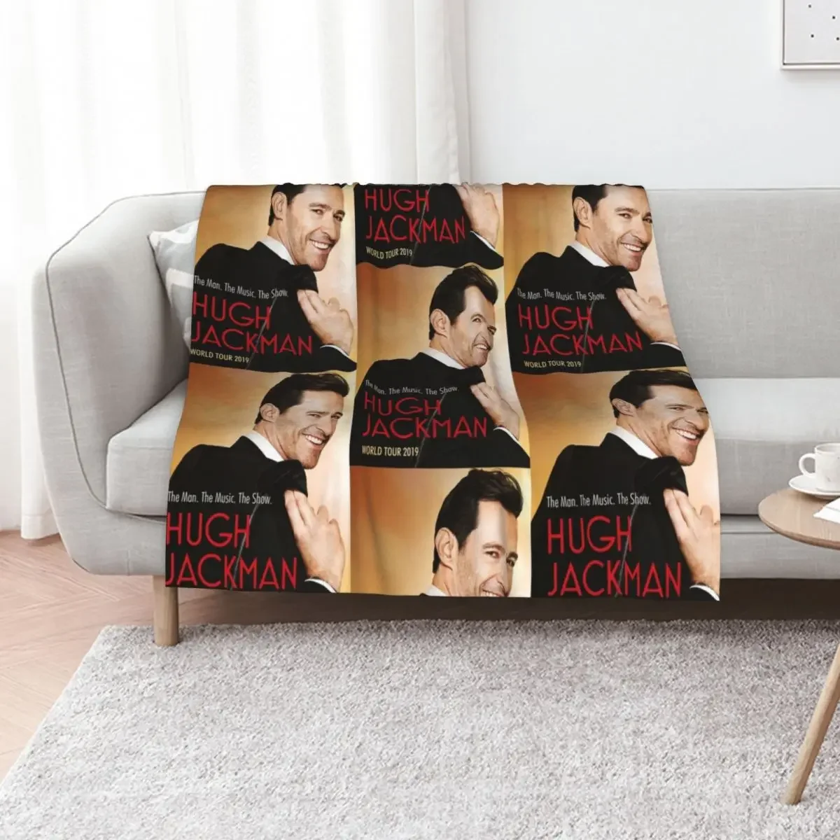 

hugh world jackman tour 2019 2020 satudelapan Unisex T-Shirt Front Throw Blanket Cute Softest Loose Weighted Blankets