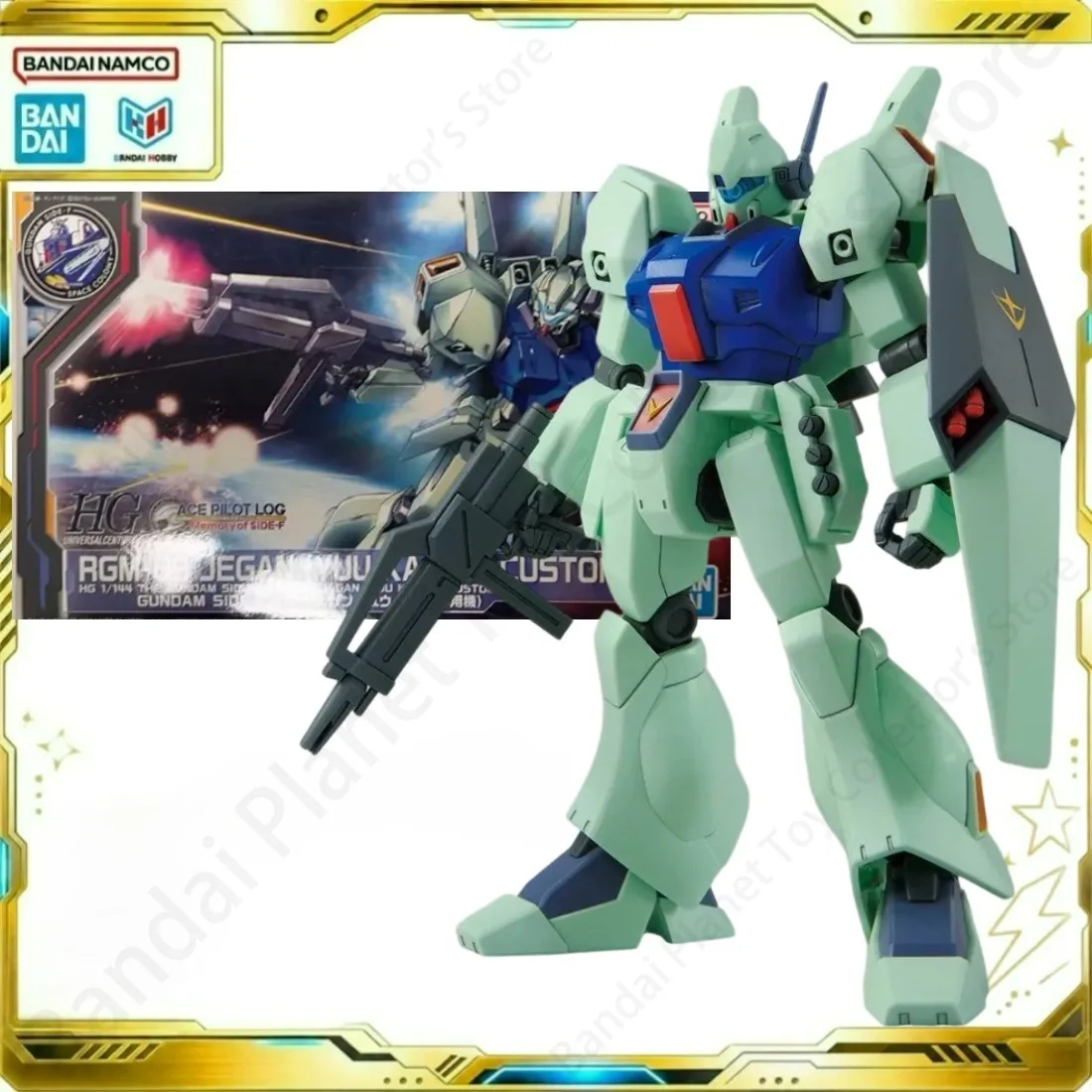 Bandai Action Original Model Anime Gundam HG 1/144 RGM-89 Jegan Yuu Kajima Custom Figure Building Collectibles Model Kit Gift