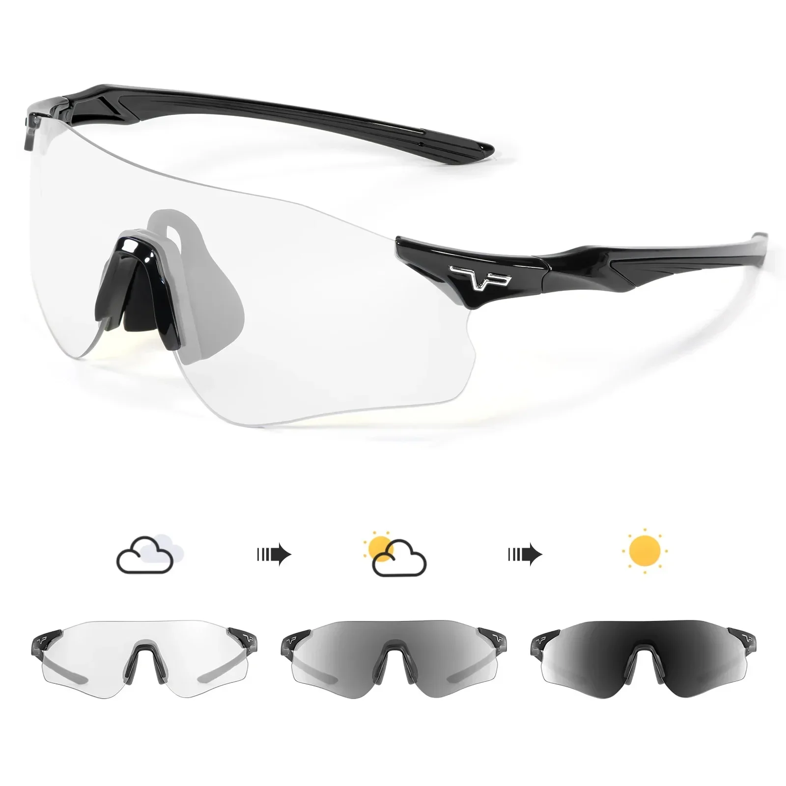 Men Women Photochromic UV400 Cycling Glasses Cool Road Bike Eyewear Bicycle MTB Goggles Sport Fishing Running Driving Sunglasses