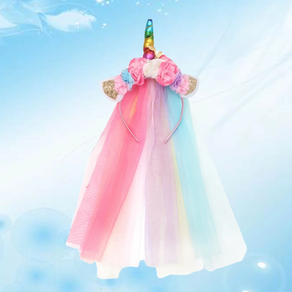 

Design Gauze Hair Hoop Lightweight Comfortable Headband for Girls Christmas Carnival Masquerade Party Decoration Photo