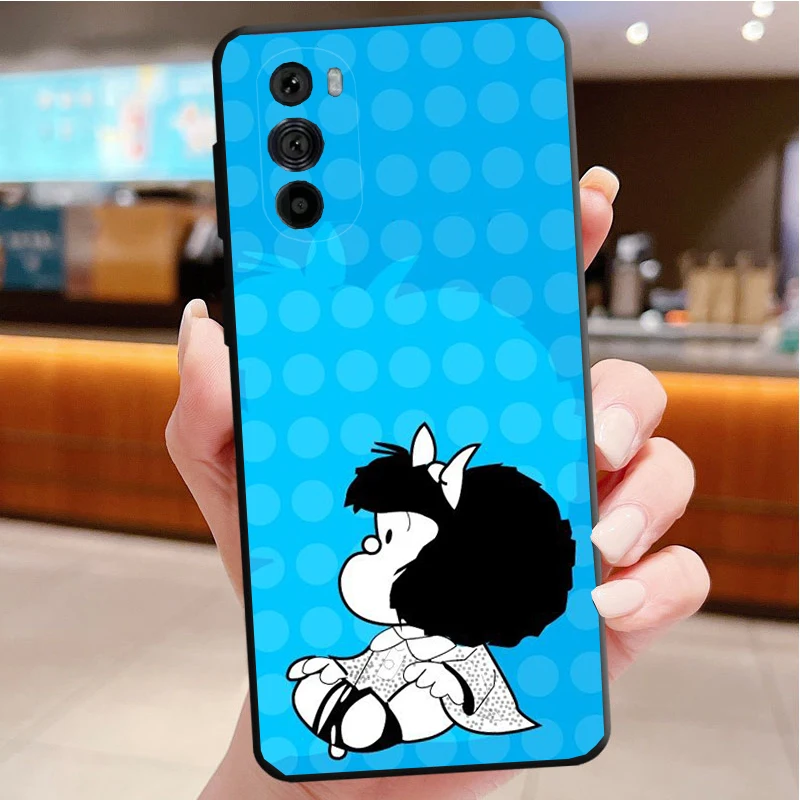 Mafalda Phone Case for Moto E32 E32S E20 E40 E7 Plus Edge 40 30 Ultra Neo 20 lite G13 G9Plus GPure GStylus Funda