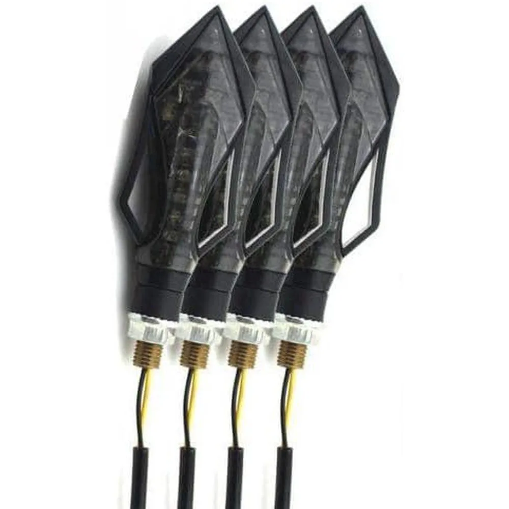 مناسب لمعظم موديلات الدراجات النارية. 12 فولت ABS البلاستيك 12 فولت أضواء إشارة الانعطاف LED #5