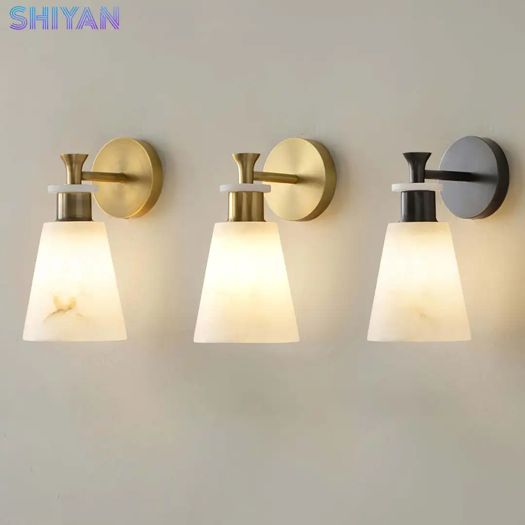 Spain Marble Wall Lamp for Living Room Bedroom Bedside Study Dining Room Corridor Hotel Homestay Staircase Lighting