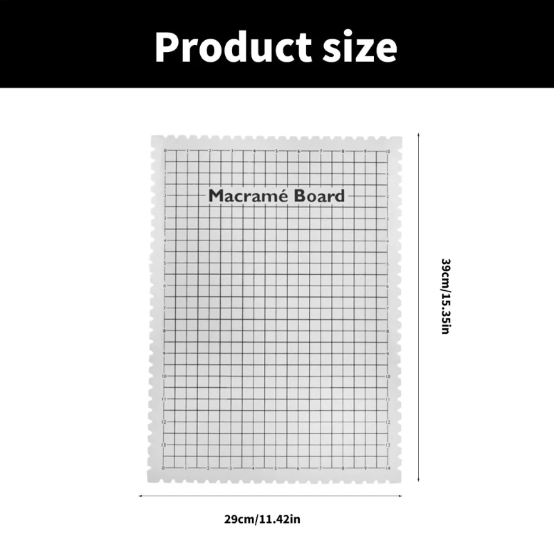 Lavagna per macramè Lavagna per progetti macramè grandi dimensioni Lavagna per intrecciare con griglie 39x29x5 Forniture