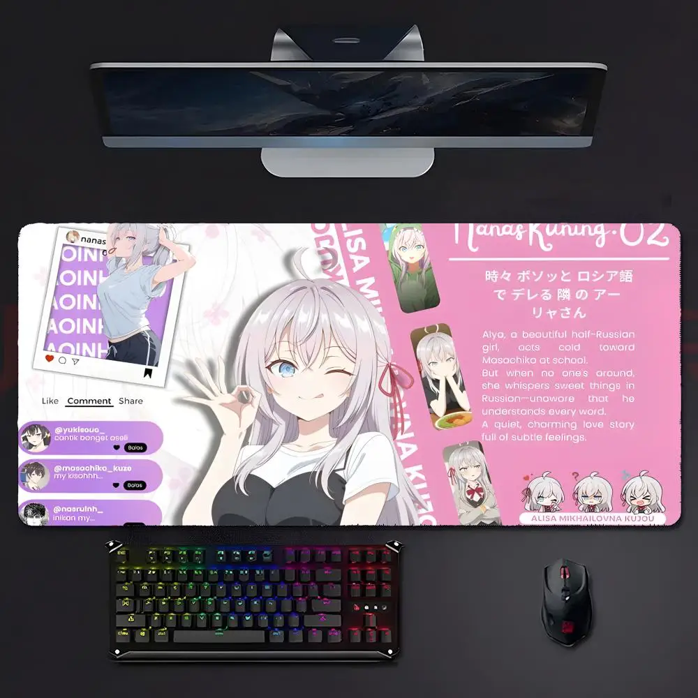 cifbuy-alya-As-vezas-esconde-seus-sentimentos-tapete-de-mesa-grande-para-jogos-em-russo-anime-antiderrapante-para-teclado-e-mouse-de-pc