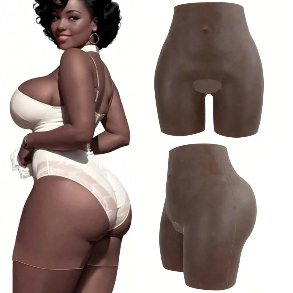 

Silicone Hip Padded Panty Dark Brown Realistic Hip Enhancer Shapewear For Transgender Crossdresser Drag Queen