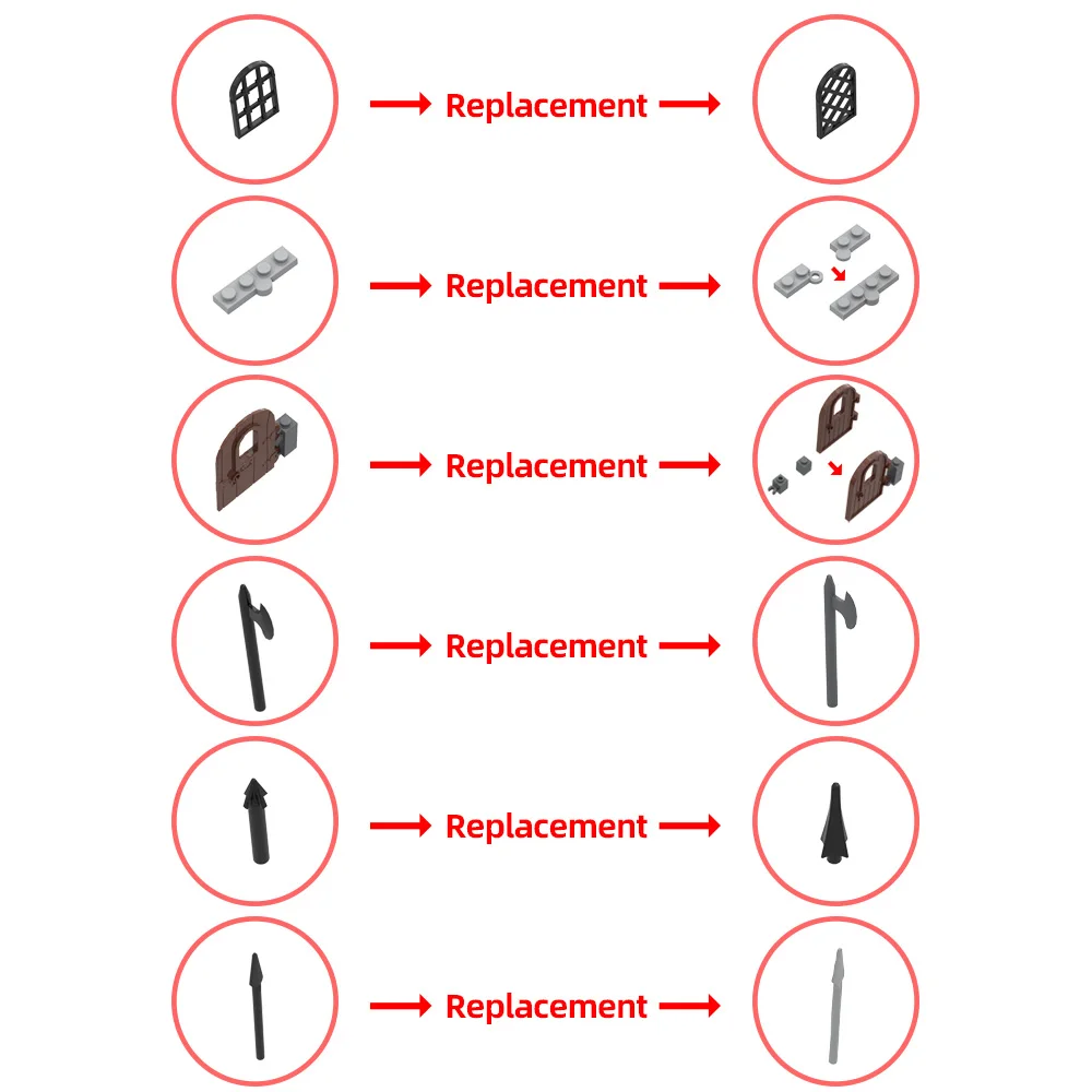 MOC Woolfpack montre tour blocs de construction modèle Woolfpack montre tour Architecture médiévale briques assemblage jouets enfants bricolage cadeaux