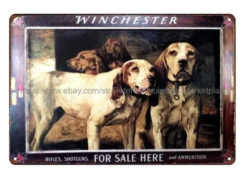 wall size posters Winchester 11 Bear Dogs metal tin sign sign