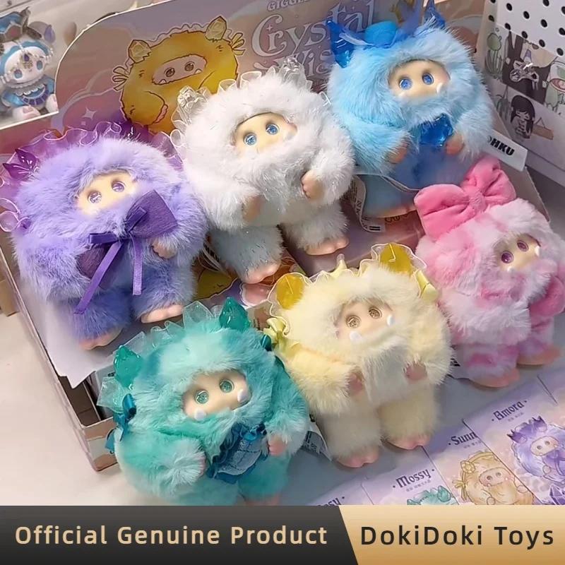 

Плюшевая фигурка Ohku Giggle Monster Crystal Wish Series в виниловом боксе-сюрпризе, милая пушистая кукла-украшение, подвеска, подарок для взрослых