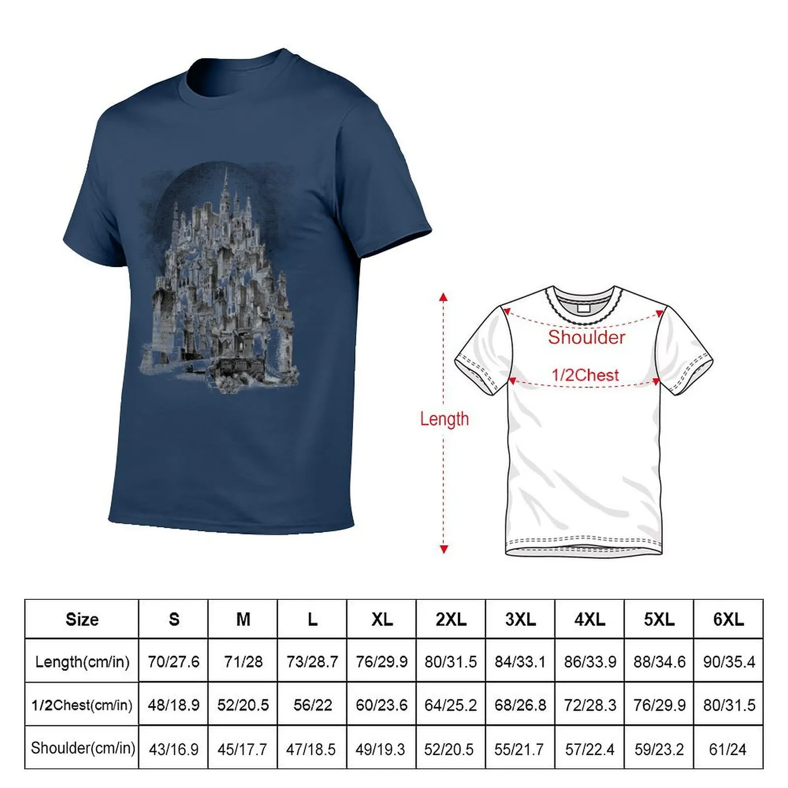 The of Gormenghast Castle T-Shirt Plus Size Loose Short Sleeve Top