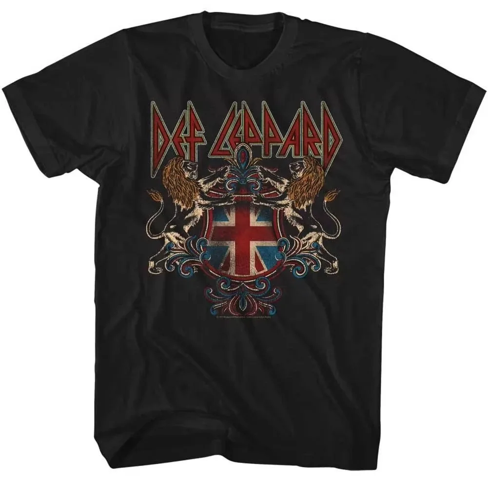 Camiseta con estampado gráfico de la banda británica de Hard Rock Def Leppard, camiseta holgada informal de gran tamaño para hombre y mujer, camiseta de algodón con cuello redondo, camiseta nueva de verano