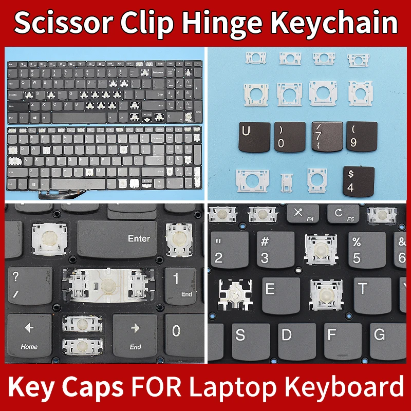 Substituição Keycaps Scissor Clip Dobradiça para Lenovo, Keychain Teclado, IdeaPad 3, 15IJL05, 15IML05, 15ITL05, 15ADA05, 15ARE05, 15IGL05