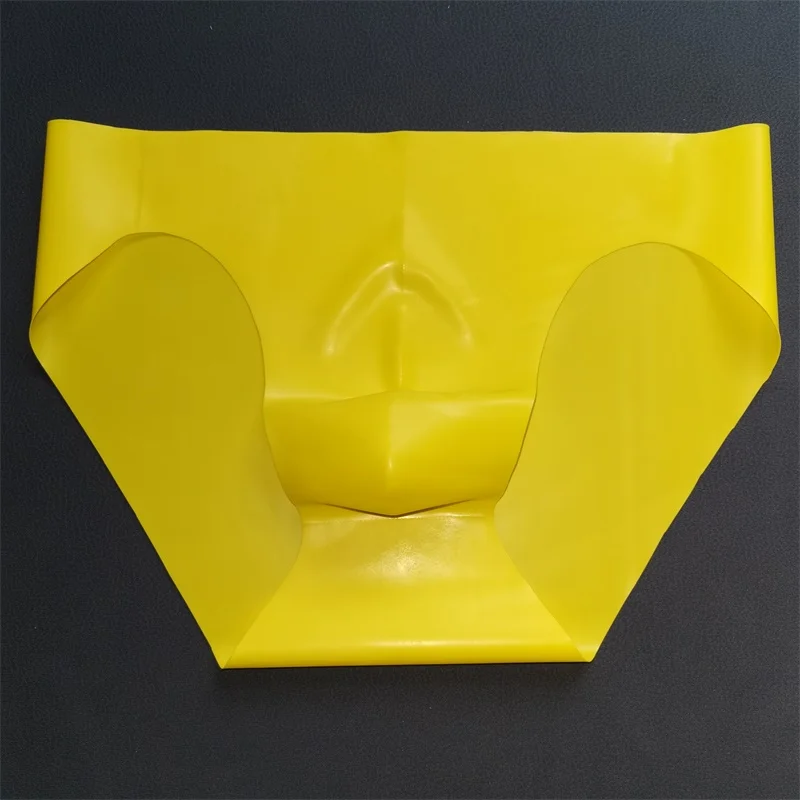 Roupa íntima masculina de látex, à prova d'água e anti-vírus, transparente, borracha côncava-convexa, emenda sem costura