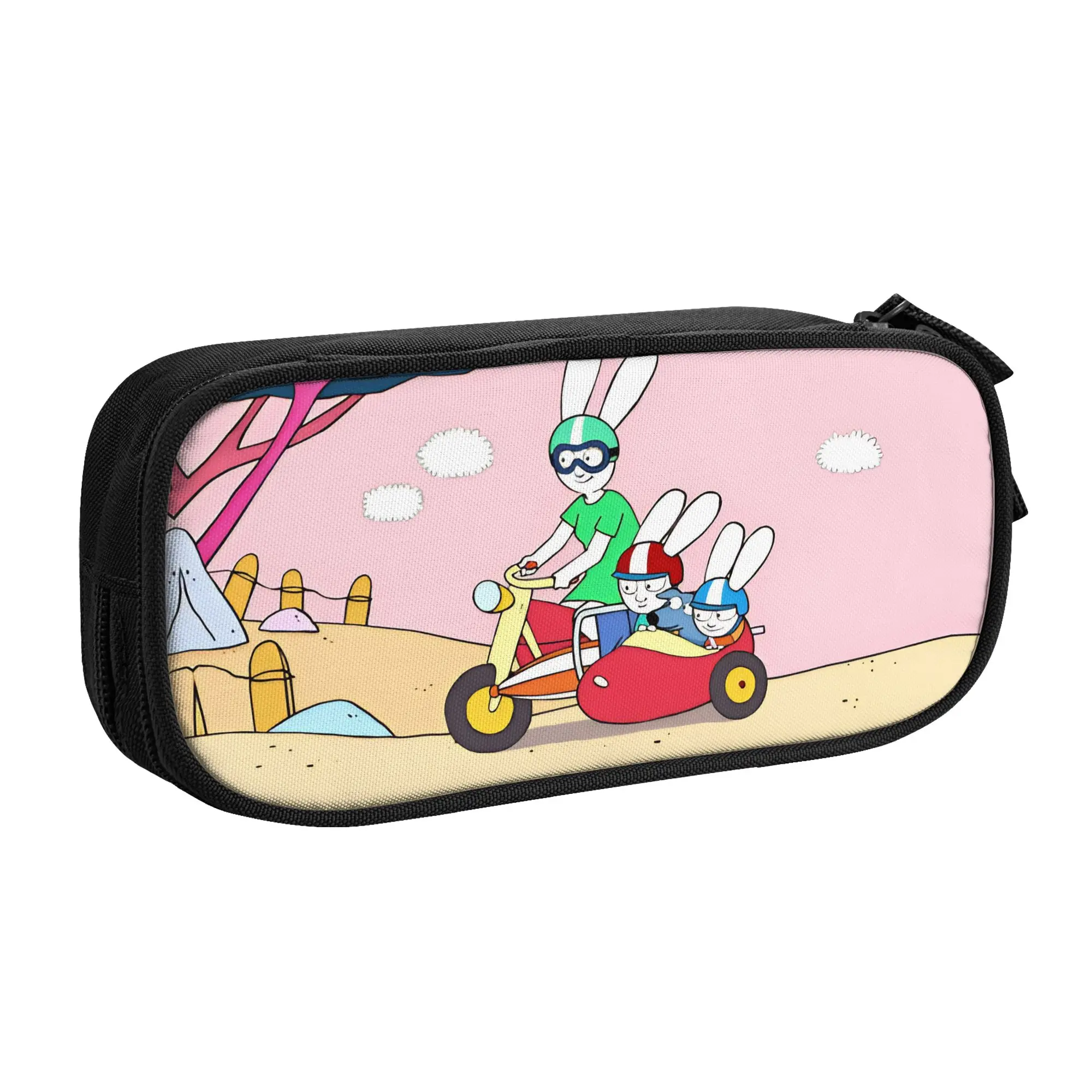 New Simons Super Rabbit Cartoons Pencil Cases  Pencil Pouch Pen Box Big Capacity Bag School Supplies Gifts Stationery