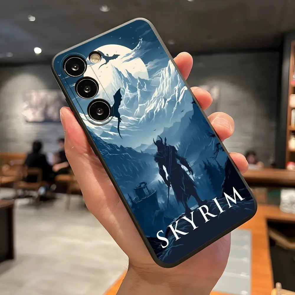 Skyrim لعبة قضية الهاتف لسامسونج A56 A36 A26 A16 A15 A25 A35 A55 A14 A34 A24 A54 أسود لينة قذيفة #6