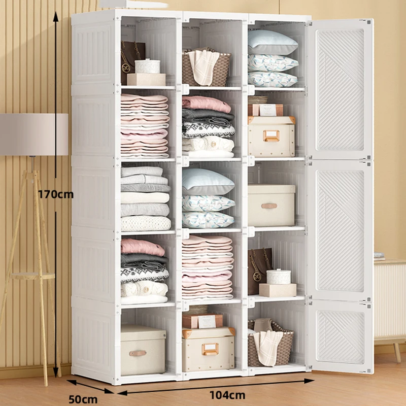 

Ant Box Installation Wardrobe Household Bedroom Rental Room Simple Cloth Wardrobe Modern Plastic Assembly Szafy Furniture