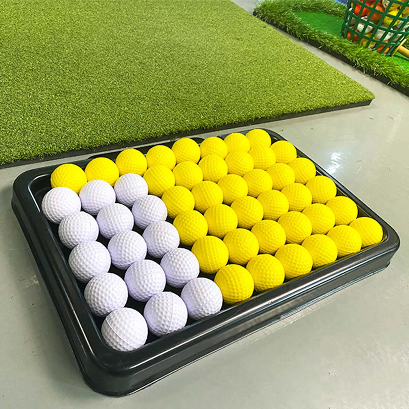 Large Golf Ball Holder Golf Driving Range Practice Balls Box Set Training Accessories with Storage Container for Golfers