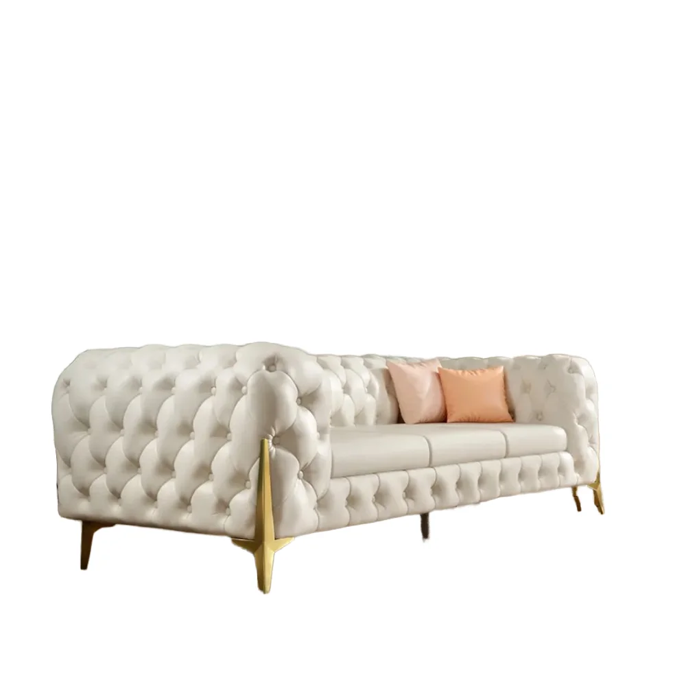 주문을 받아서 만들어진 고품질 베이지색 고급 술을 단 식사 사무실 소파 가구를 놓았습니다