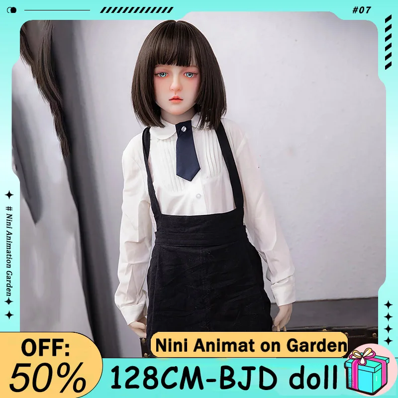 

128CM black short haired humanoid doll with movable joints, detachable figurine model, head dressing doll, BJD doll gift for men