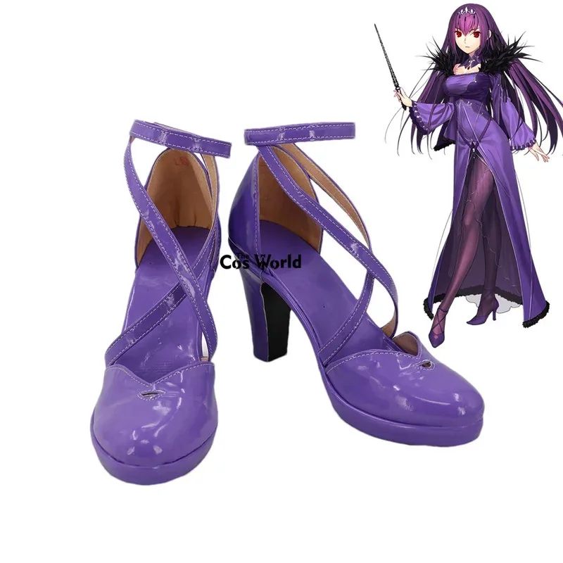 AAA 2025 FGO مصير الطلب الكبير المذرة Scathach Skadi المرحلة 1 ألعاب أنيمي تخصيص تأثيري أحذية عالية الكعب #2