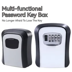 Wall Mount Key Storage Secret Box Organizer 4 Digit Combination Password Security Code Lock No Key Home Key Safe Box