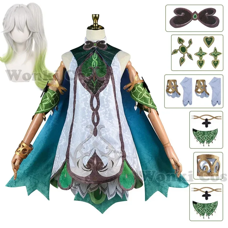 

Nahida Cosplay Costume Wig Cute Girl Dress Impact Sumeru Nahida Cosplay Full Set Costumes