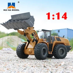 HUINA 583 RC Truck Excavator 1/14 Big Size Loader Remote Control Hobby Bulldozer Alloy Eletric Car 583 Children Toys for Boy