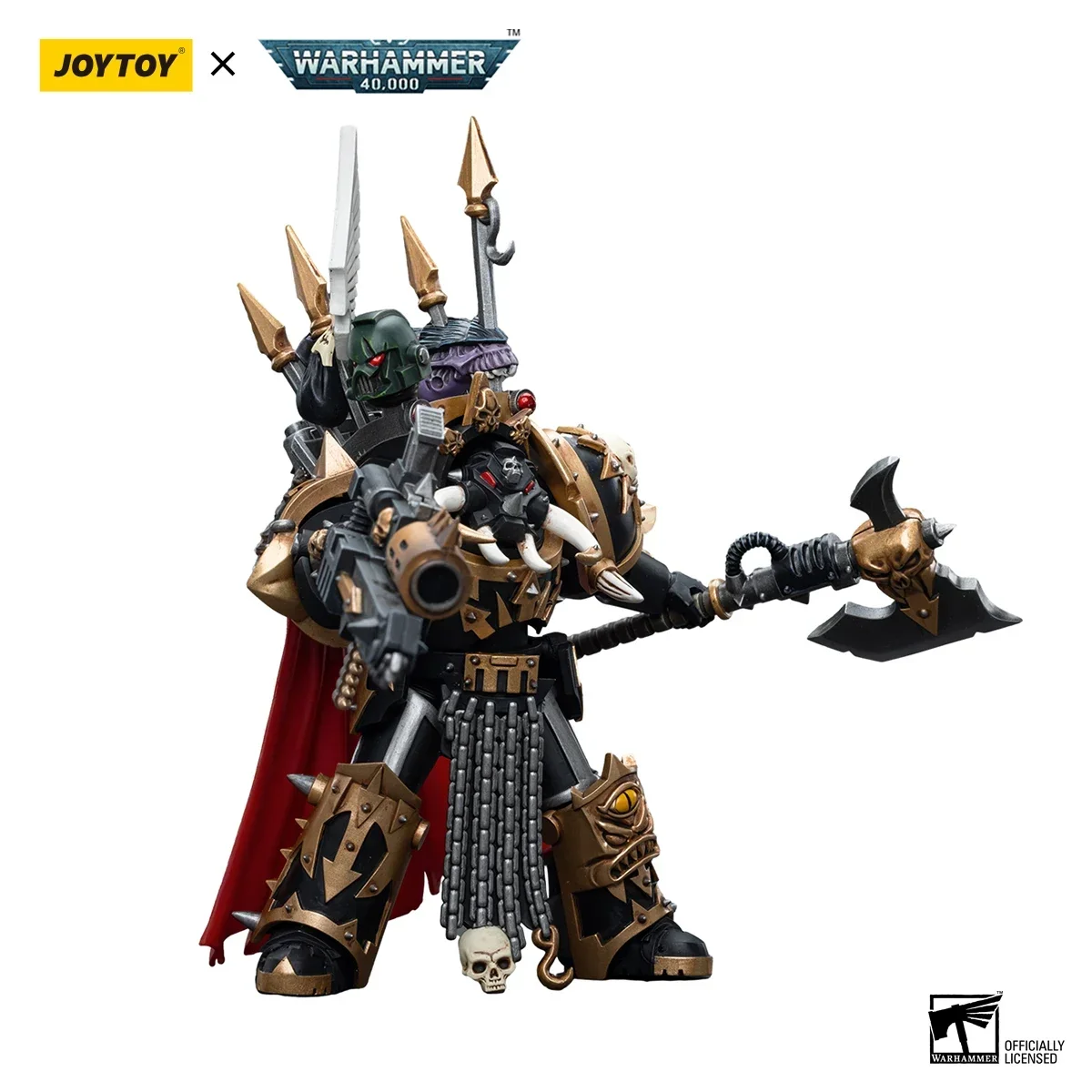 JOYTOY Warhammer 40K 1/18 ตัวเลขการกระทําอะนิเมะChaos Space Marines Black Legion Chaos Lord In Terminatorเกราะตัวเลขของเล่น