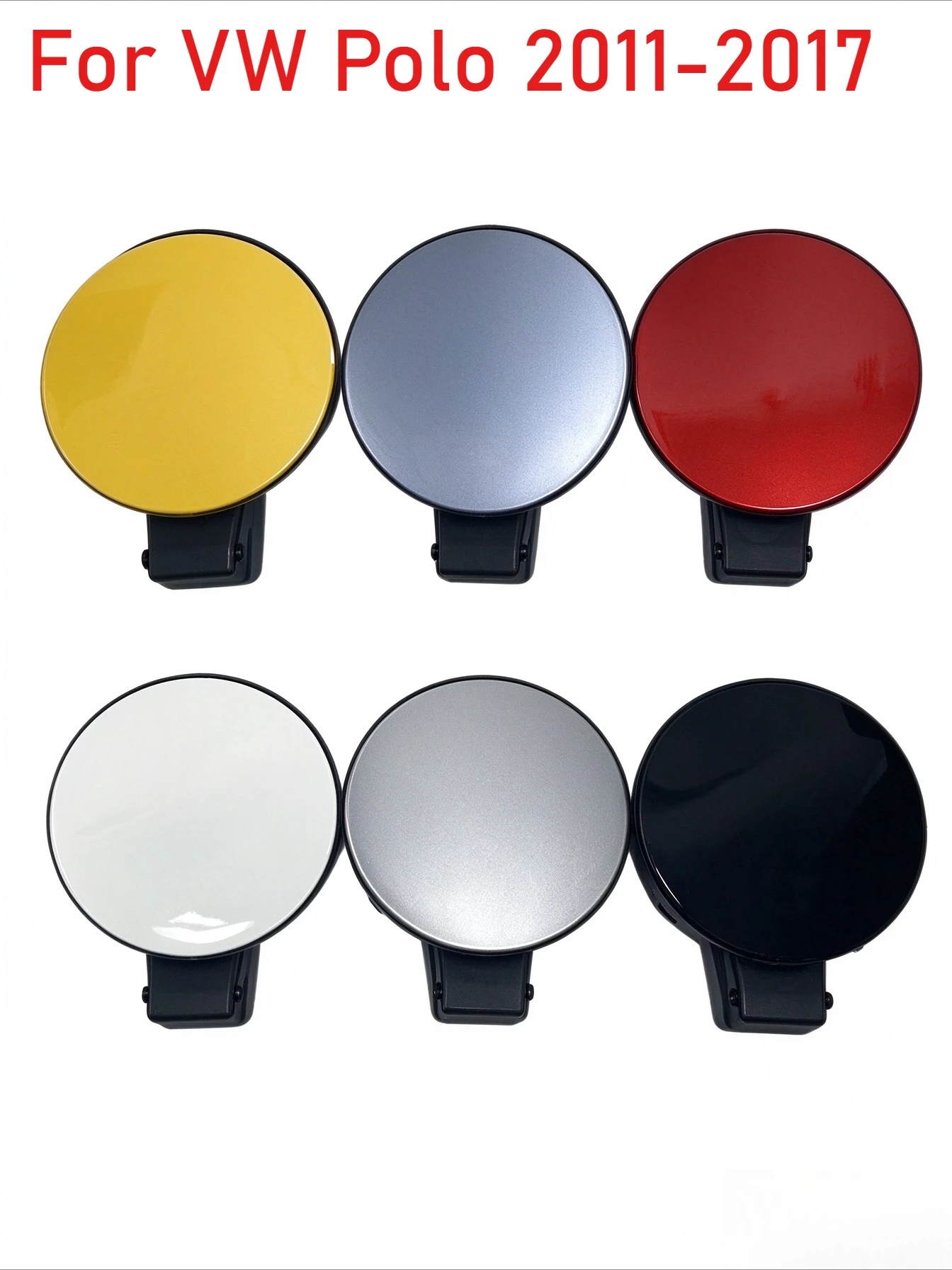 For VW Polo 6R 6C 2011-2018 Fuel Filler Flap Cover Gas Tank Cap Door 6R0809857D 6RD809857D Black Silver Red Primer Mouldings