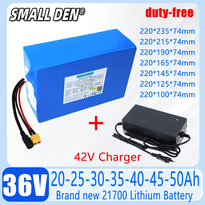 21700 36V 20Ah 25Ah 30Ah 35Ah 40Ah 45Ah 50Ah Brand new Lithium battery With BMS 1500W For 42V E-Scooter Li-ion Battery Pack