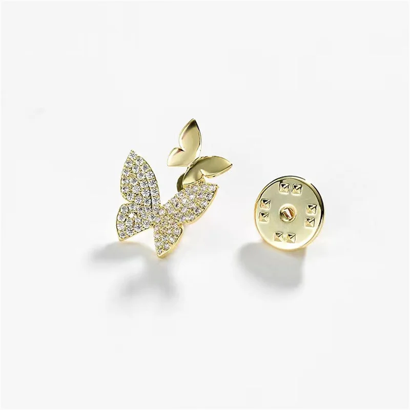 Shining Crystal Flower Brooches For Women Colorful Brooch Fixed Clothes Lapel Pins Sweater Coat Clothing Clothing Accessories