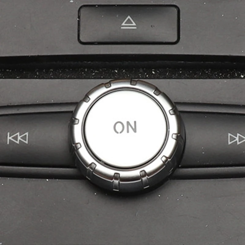 5X Car Console Volume Multimedia Switch Button Cover Trim For Benz W204 C180 E260 ML350 GLK200 Interior Accessories