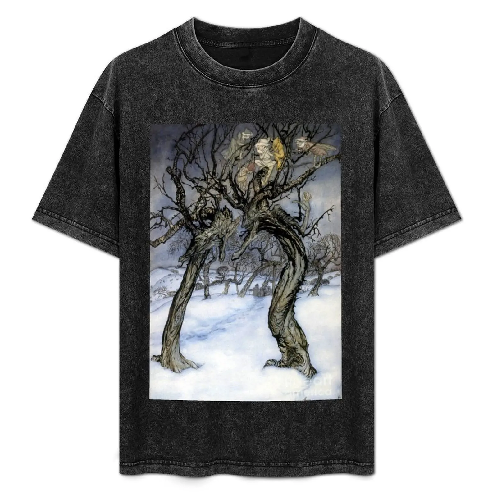 Whispering Trees - Arthur Rackham T-Shirt anime clothes quick drying oversized t shirt men