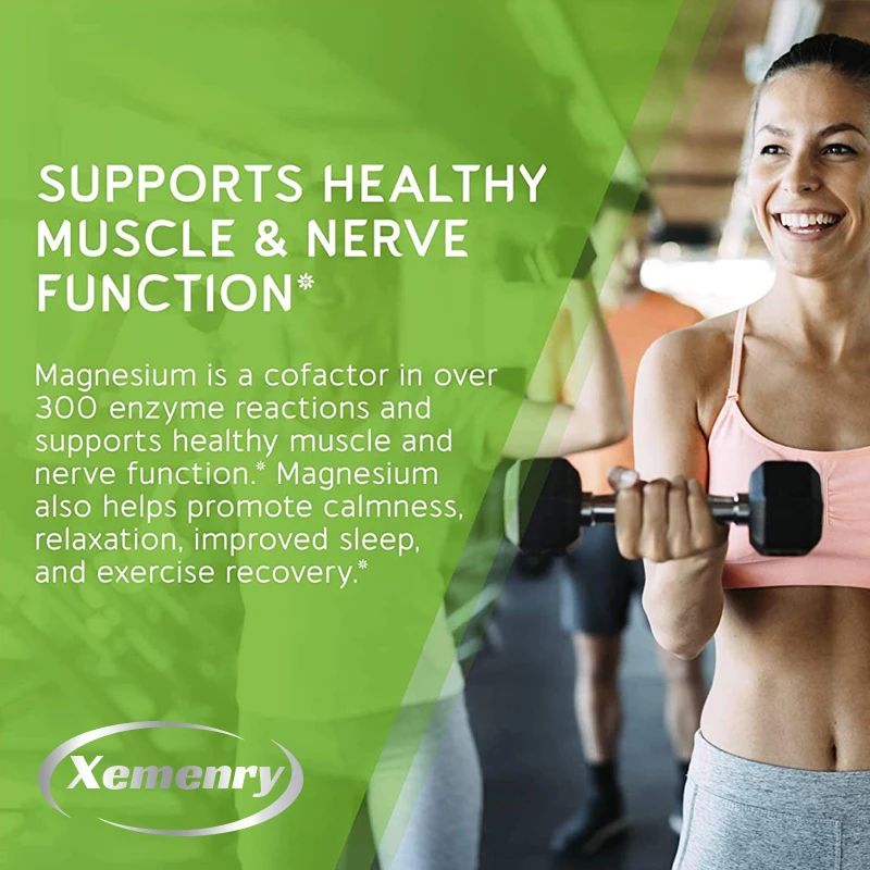 

Triple Magnesium Complex Supplement - Contains Magnesium Glycine, Malic Acid, and Citrate To Relax Muscles and Improve Sleep