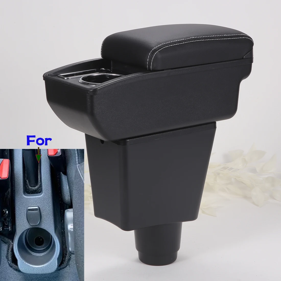 

Подлокотник для Renault Logan 2, подлокотник для Dacia Logan 2 Dokker Renault Sandero 2, автомобильный подлокотник, аксессуары для интерьера, ящик для хранения