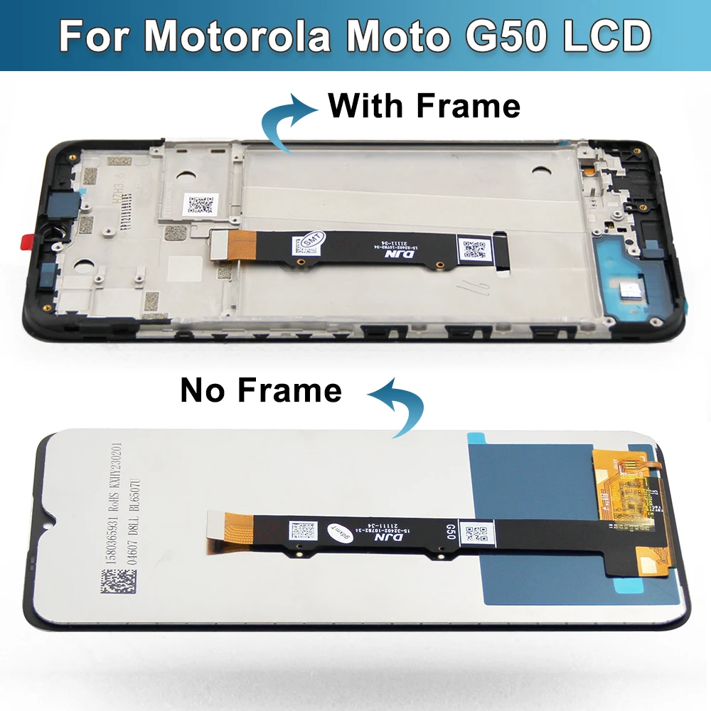 Tela para motorola moto g50 lcd XT2137-1 XT2137-2 tela de toque digitador assembléia para moto g50 substituição da tela