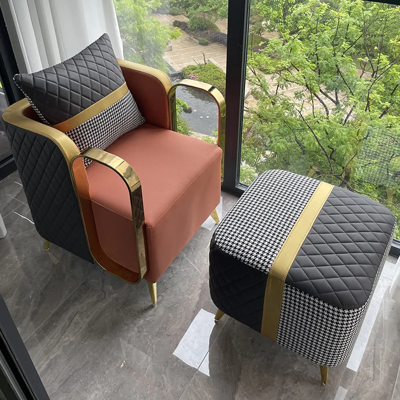 -For  sofa chair Single Internet celebrity light luxury balcony area layout Bedroom reclining bay window B & B leisure readi