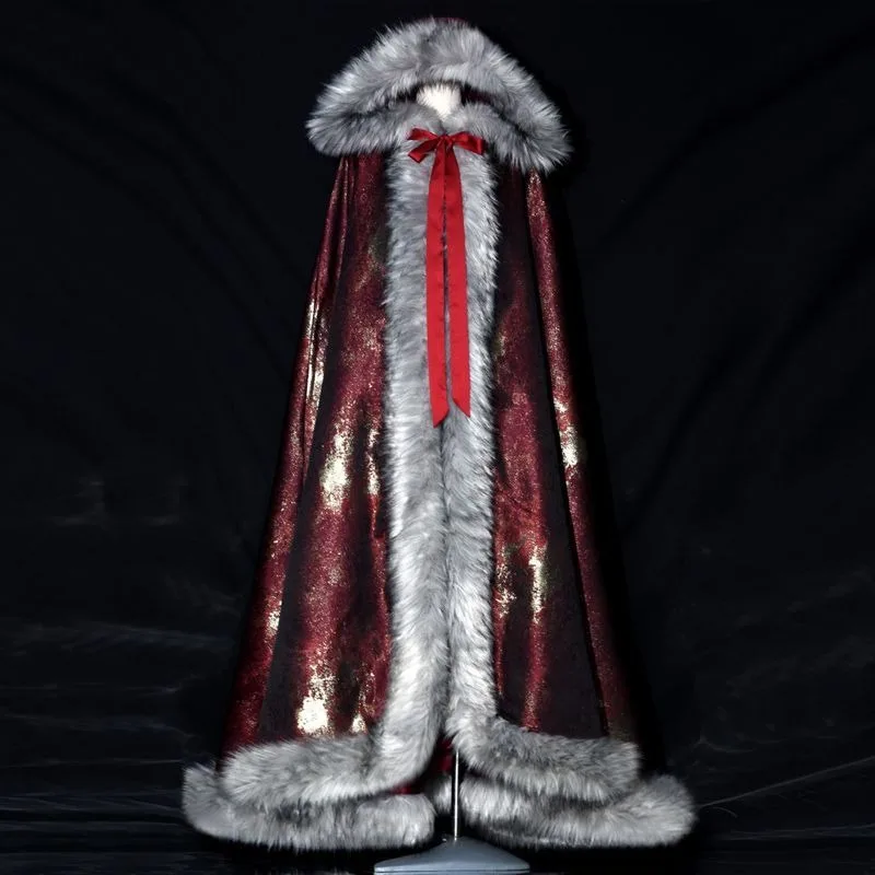 

Chinese-style Ancient Costume Long Cloak Cape Coat Men's and Women's Same-style Hanfu Cape Fleece and Thickened Winter Jacket