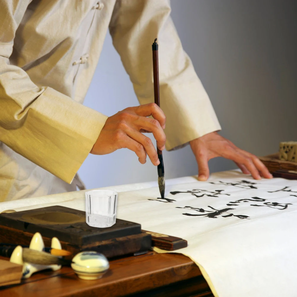 

8Pcs Nail Liquid Holder Cup Clear Glass Manicure Cup for Pen Washing Powder Mixing Nail Salon Supplies Manicure Accessory