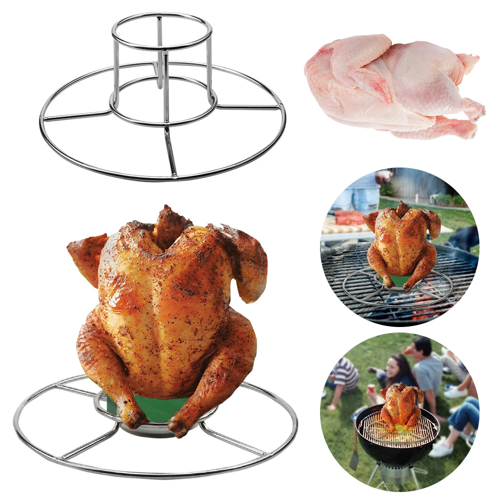 Beer Can Chicken Roasting Stand Stainless Steel Turkey Roasting Rack Turkey Roaster Holder for Grill Oven Smoker