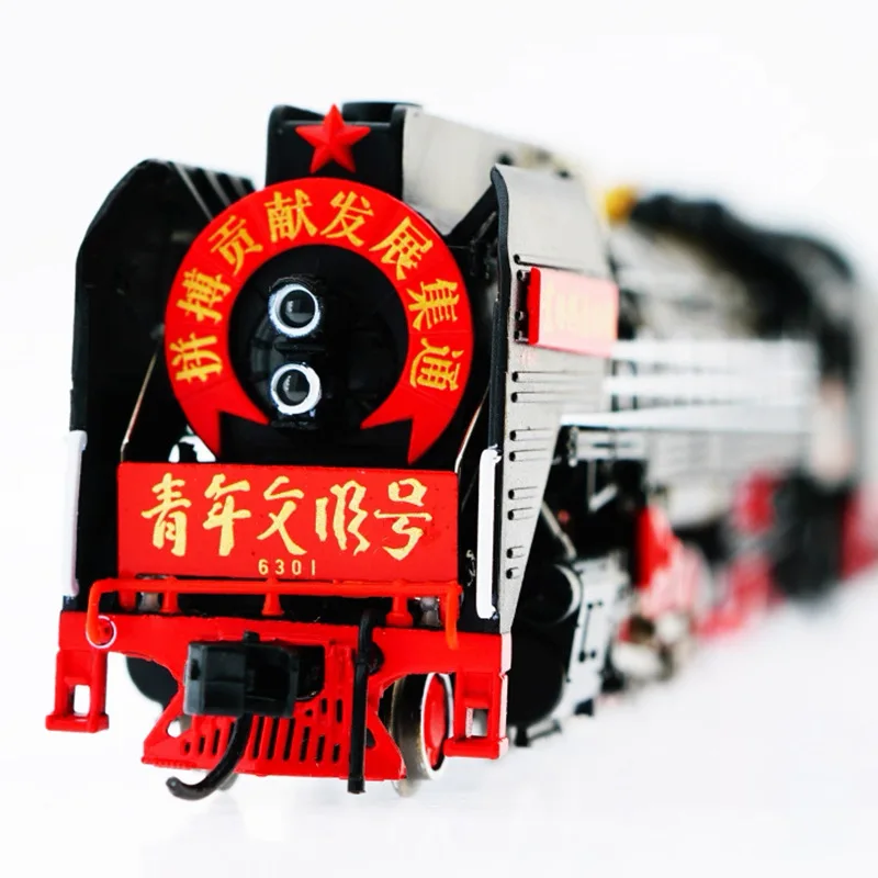 N-type 1/160 ของเล่นรถไฟไปข้างหน้ารถจักรไอน้ํา 6301 เยาวชนอารยธรรมจําลองรุ่นรถไฟของเล่นเด็กของขวัญ