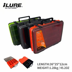 New Big Fishing Tackle Box Double Layer Fishing Accessories Plastic Storage Box Bait Organizer Carp Hook Container Sea Tool Case