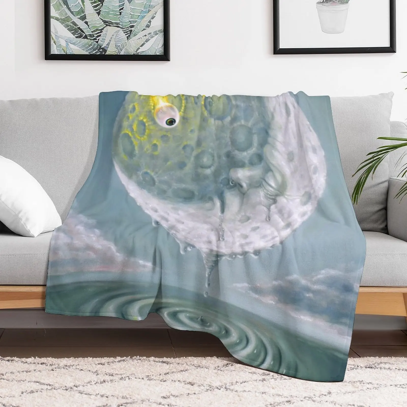 Freak Out in a Man-in-the-Moonage Daydream Throw Blanket wednesday funny gift Blankets