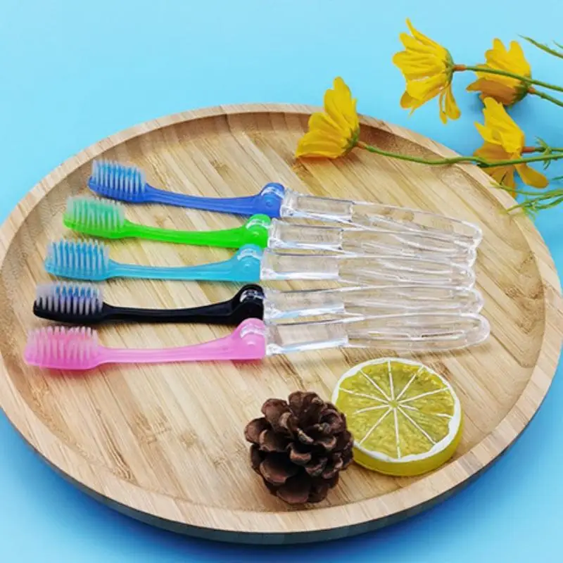 1/5/10Pcs Portable Disposable Foldable Travel Camping Toothbrush Hiking Tooth Brush Tooth Oral Cleaning Tools Folding Toothbrush